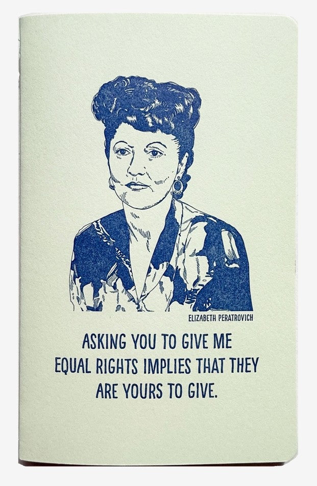 Elizabeth Peratrovich Letterpress Notebook