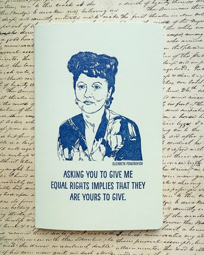 Elizabeth Peratrovich Letterpress Notebook